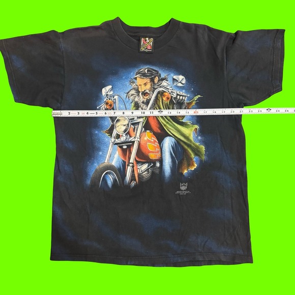 Vintage 90s 3D Emblem American Biker‎ Motorcycle Graphic T Shirt Made In USA L - Picture 6 of 7
